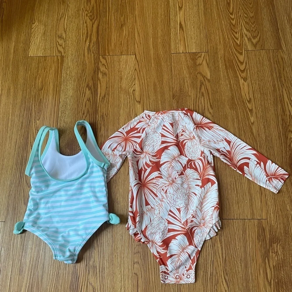 Tropical Print Baby Swimsuit bundle of 2